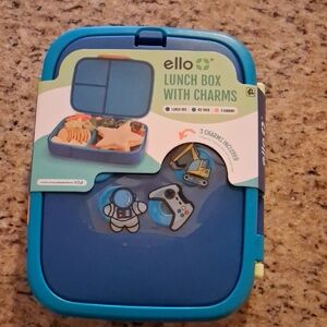 ello Kids Lunch Box with Charms, NWT, Blue
